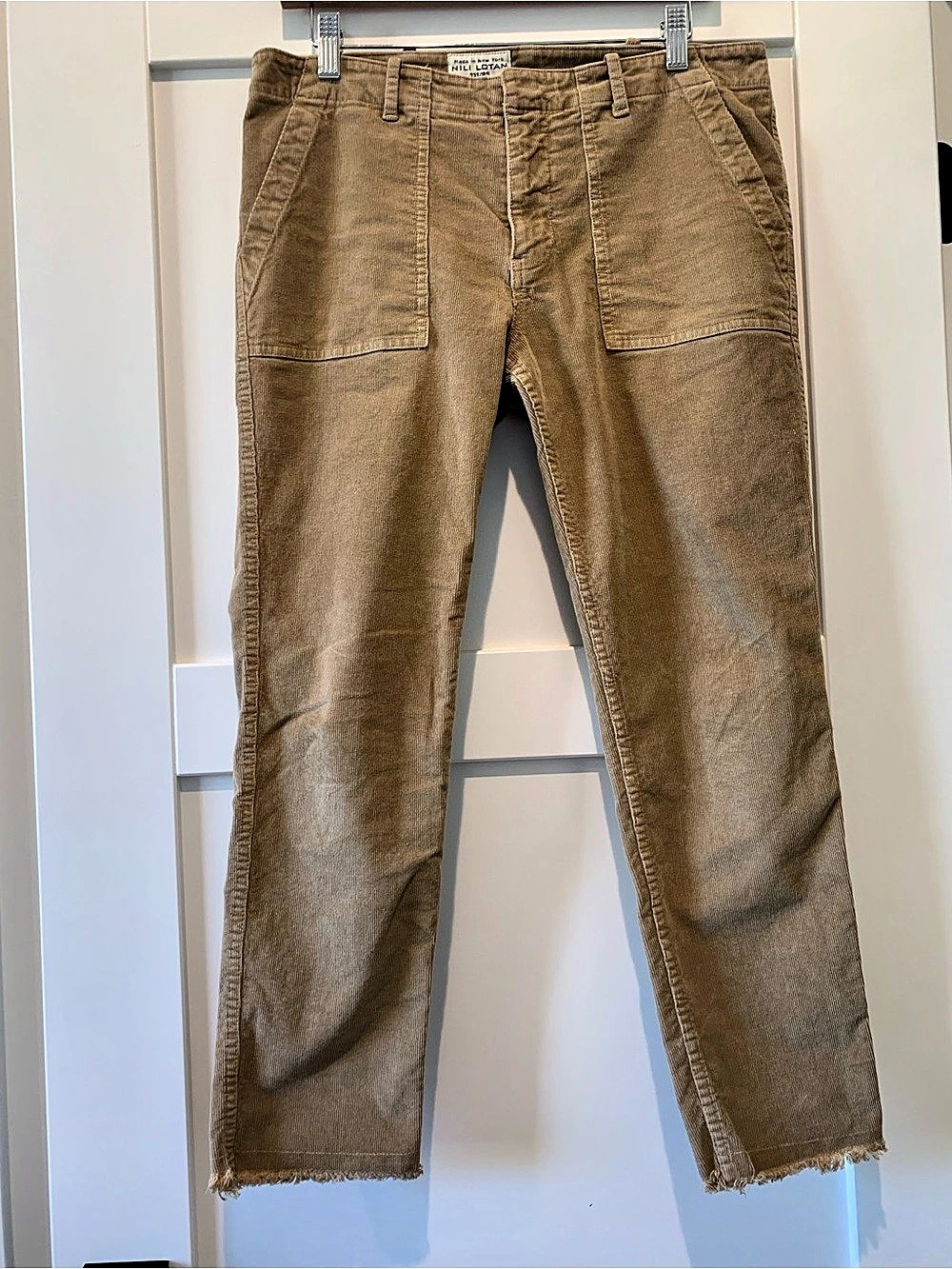 Nili Lotan 80NL Straight Leg Pants in Brown Size 8
